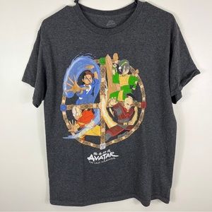 Avatar The Last Airbender TShirt Gray Nickelodeon Cartoons Adult M